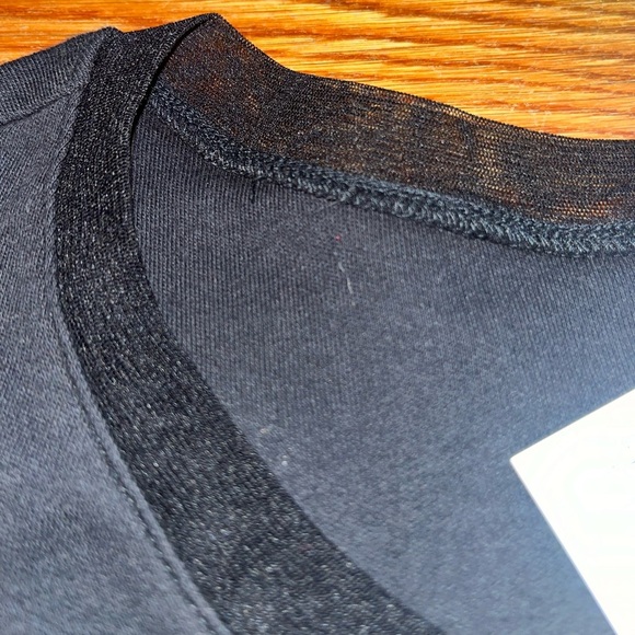 NWT Quacker Factory 1X 3/4 Sleeve T-Shirt w/Pink 3D Flowers Black/Rhinestones - Picture 7 of 12